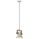 industriel hængelampe 25 W rund 19 cm E27 sølvfarvet