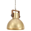 industriel hængelampe 25 W rund 40 cm E27 messingfarvet