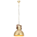 industriel hængelampe 25 W rund 40 cm E27 messingfarvet