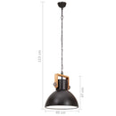industriel hængelampe 25 W rund 40 cm E27 mat sort