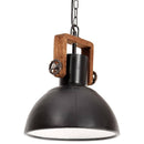 industriel hængelampe 25 W rund 30 cm E27 mat sort