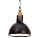 industriel hængelampe 25 W rund 30 cm E27 mat sort