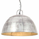 industriel vintage hængelampe 25 W rund 41 cm E27 sølvfarvet