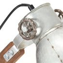 industriel skrivebordslampe 58x18x90 cm E27 rund sølvfarvet