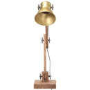 industriel skrivebordslampe 58x18x90 cm E27 rund messingfarvet