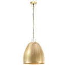 industriel hængelampe 25 W rund 42 cm E27 messingfarvet