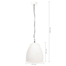 industriel hængelampe 25 W rund 42 cm E27 hvid