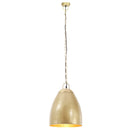 industriel hængelampe 25 W rund 32 cm E27 messingfarvet