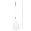 industriel hængelampe 25 W rund 32 cm E27 hvid