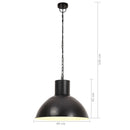 hængelampe 25 W rund 48 cm E27 mat sort