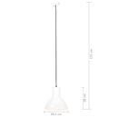 hængelampe 25 W rund 28,5 cm E27 hvid