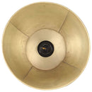 gulvlampe E27 massivt mangotræ messingfarvet