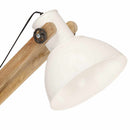 gulvlampe E27 massivt mangotræ hvid