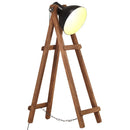 gulvlampe E27 massivt mangotræ sort