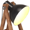 gulvlampe E27 massivt mangotræ sort