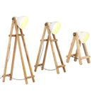 gulvlamper 3 stk. E27 massivt mangotræ hvid