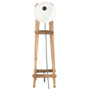 gulvlamper 3 stk. E27 massivt mangotræ hvid