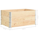 højbed 3 stk. 80x120 cm massivt fyrretræ