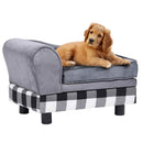 hundesofa 57x34x36 cm plys grå