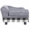 hundesofa 57x34x36 cm plys grå