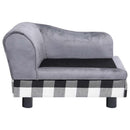 hundesofa 57x34x36 cm plys grå