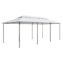 pavillon med gardiner 600x298x270 cm 180g/m² hvid