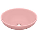luksuriøs håndvask 40x33 cm keramisk oval mat pink