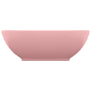 luksuriøs håndvask 40x33 cm keramisk oval mat pink