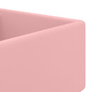 luksuriøs håndvask overløb 41x41 cm keramik firkantet mat pink