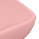 luksuriøs håndvask 71x38 cm rektangulær keramik mat lyserød