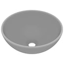 luksuriøs håndvask 32,5x14 cm rund keramisk mat lysegrå