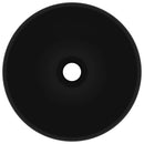 luksuriøs håndvask 32,5x14 cm rund keramisk mat sort