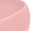 luksuriøs håndvask 40x15 cm rund keramisk mat pink