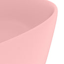luksuriøs håndvask 40x15 cm rund keramisk mat pink