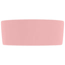 luksuriøs håndvask 40x15 cm rund keramisk mat pink