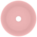 luksuriøs håndvask 40x15 cm rund keramisk mat pink