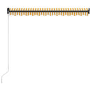 foldemarkise manuel betjening 300x250 cm gul og hvid