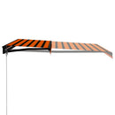 foldemarkise med manuel betjening 350x250 cm orange og brun
