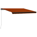 foldemarkise manuel betjening 450x300 cm orange og brun