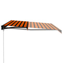 foldemarkise manuel betjening 450x300 cm orange og brun