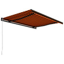 foldemarkise manuel betjening 450x300 cm orange og brun