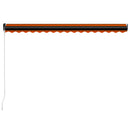 foldemarkise manuel betjening 450x300 cm orange og brun