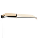 markise m. LED-lys 300x250 cm manuel betjening gul og hvid