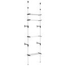 teleskopisk garderobesystem med hylder aluminium