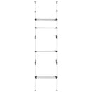 teleskopisk garderobesystem med hylder aluminium