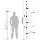teleskopisk garderobesystem med hylder aluminium