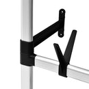 teleskopisk skoreol med stænger aluminium
