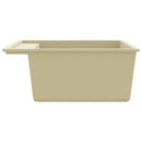 køkkenvask med overløbshul granit beige