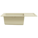 køkkenvask med overløbshul oval granit beige
