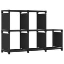 displayreol med 5 kubeformede rum 103x30x72,5 cm stof sort